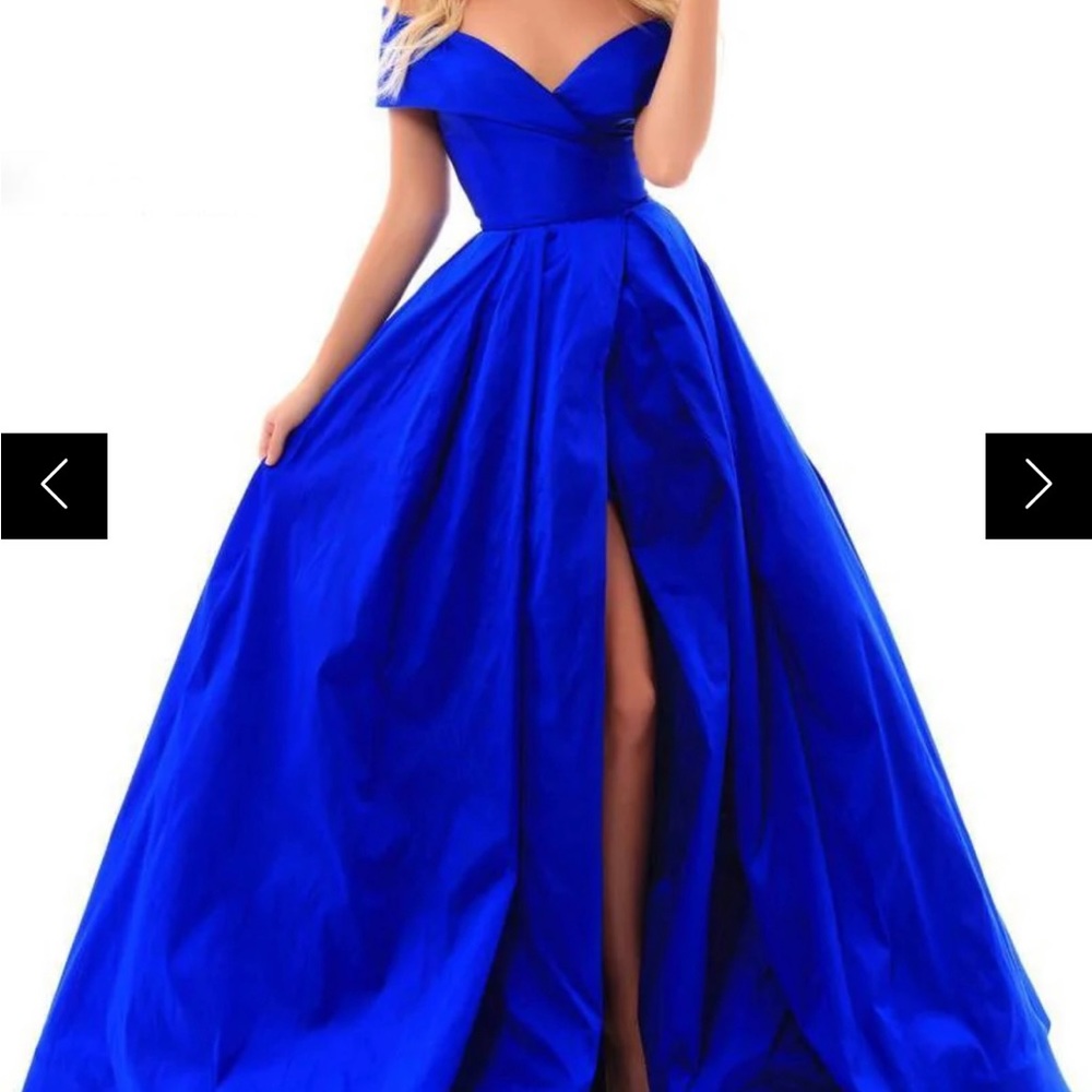 Royal Blue Ball Gown with mini skirt underneath